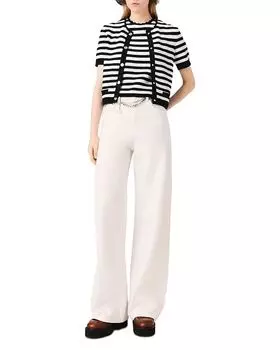 Вязаный укороченный кардиган Maje, мультиколор