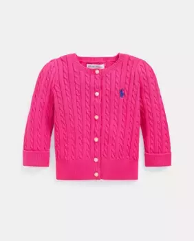 Вязаный жакет для девочки на пуговицах Polo Ralph Lauren, цвет Rosa