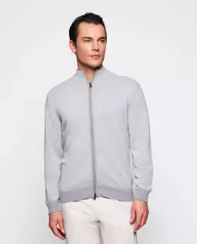 Вязаный жакет Mirto, светло-серый