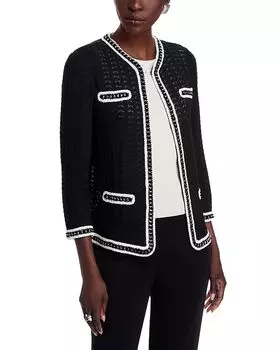 Вязаный жакет Misook, черный