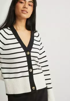 Вязаный жакет NA-KD, белый