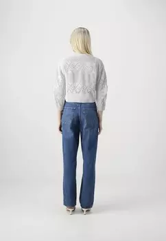 Вязаный жакет OBJFOSIA Object, белый