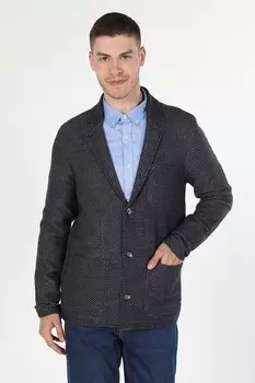 Вязаный жакет с вшитыми карманами Colin'S, синий