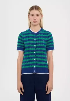 Вязаный жакет SHORT SLEEVED CARDIGAN Ralph Lauren, синий