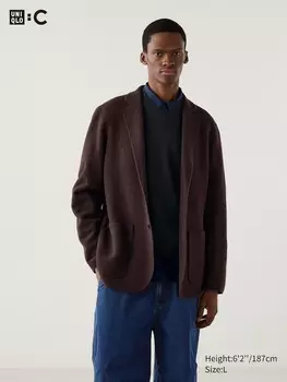 Вязаный жакет Uniqlo, коричневый