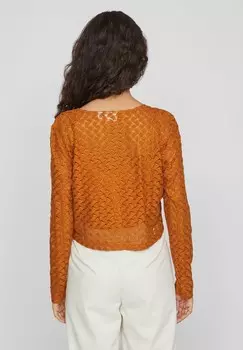 Вязаный жакет VISOLIRA O NECK CARDIGAN VILA, горчица