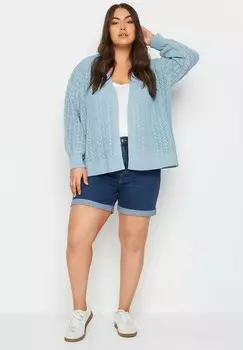 Вязаный жакет Yours Clothing, светло-голубой