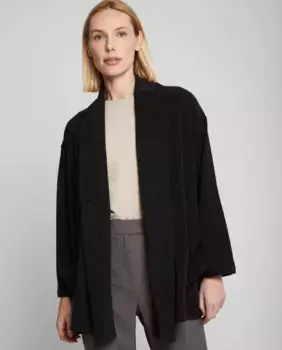 Вязаный женский кардиган без застежки Trucco, черный