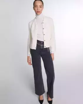 Вязаный женский кардиган Maje, белый