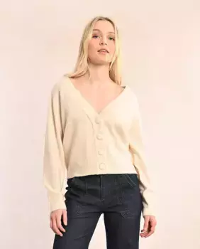 Вязаный женский кардиган с длинным рукавом Molly Bracken, цвет Crudo
