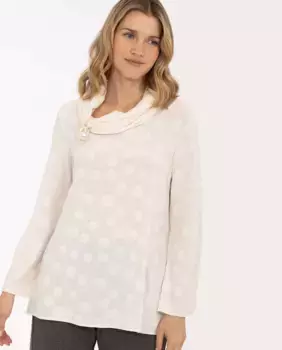 Вязаный женский свитер Anna Mora, бежевый