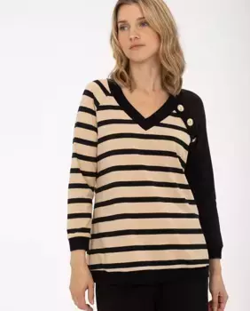 Вязаный женский свитер Anna Mora, мультиколор