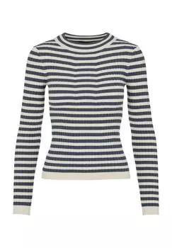 Вязаный женский свитер с круглым вырезом PIECES, цвет Ombre Blue