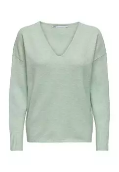 Вязаный женский свитер с V-образным вырезом ONLY, цвет Subtle