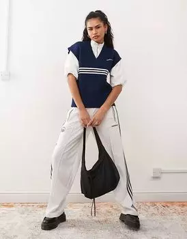 Вязаный жилет Adidas Originals темно-синего цвета