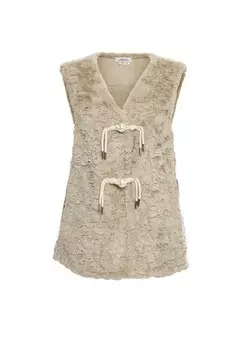 Вязаный жилет aleva, бежевый