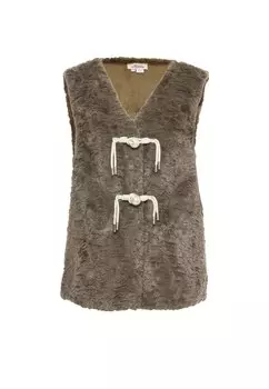 Вязаный жилет aleva, коричневый