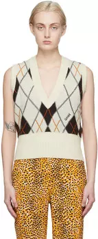 Вязаный жилет арлекин Off-White GANNI