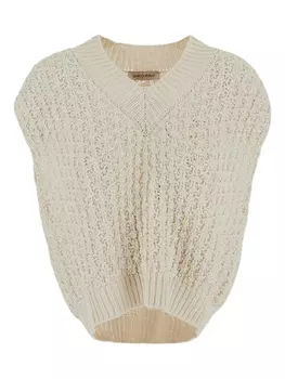 Вязаный жилет без рукавов Gentry Portofino, нейтральный