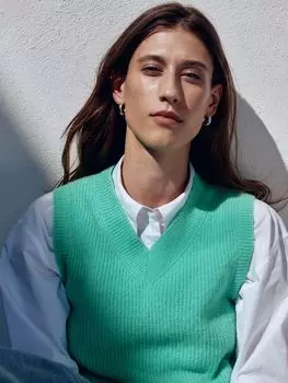 Вязаный жилет Бобби HUSH, зеленый