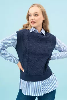 Вязаный жилет Budmil, синий
