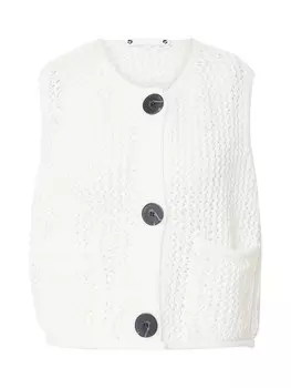 Вязаный жилет co'couture Hensly, натуральный белый