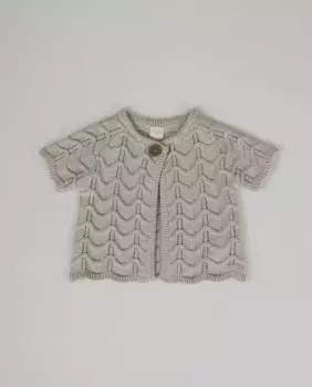 Вязаный жилет для девочки NANOS, натуральный