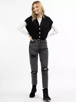 Вязаный жилет Dreimaster, черный