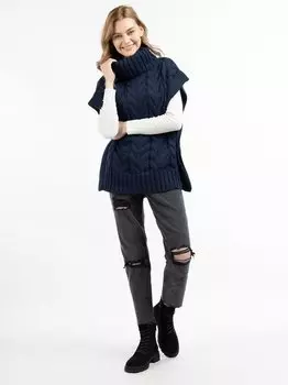 Вязаный жилет Dreimaster, синий