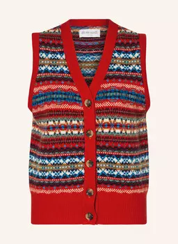 Вязаный жилет Erib, красный