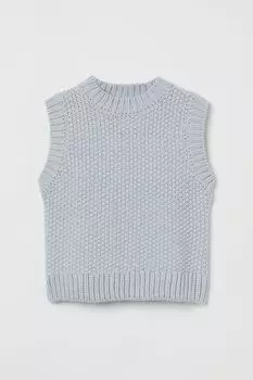 Вязаный жилет H&amp;M, светло-синий