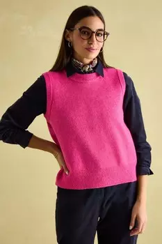Вязаный жилет Холли Joules, розовый