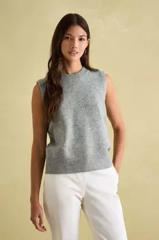 Вязаный жилет Холли Joules, серый