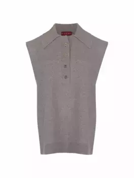 Вязаный жилет Interlocking G Gucci, серый