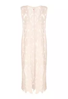 Вязаный жилет IZIA Boho, кремовый