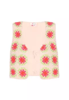 Вязаный жилет IZIA, песочный