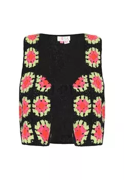 Вязаный жилет IZIA, разноцветный