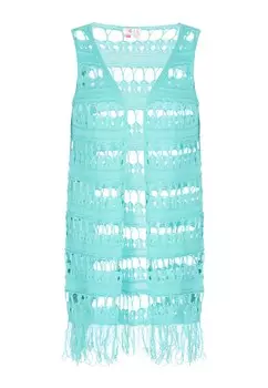 Вязаный жилет IZIA, зеленый