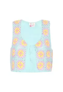 Вязаный жилет IZIA, зеленый