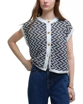 Вязаный жилет Olivia Barbour, белый