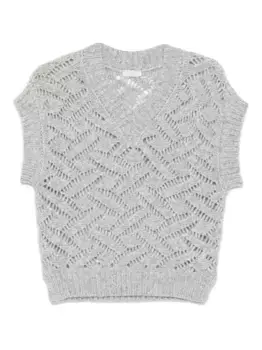 Вязаный жилет Peserico, серый