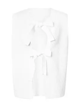 Вязаный жилет PIECES, белый
