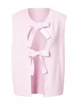 Вязаный жилет PIECES, розовый