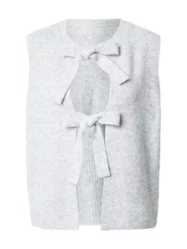 Вязаный жилет PIECES, светло-серый