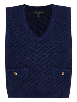 Вязаный жилет rag & bone, синий