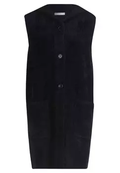 Вязаный жилет с капюшоном Amber & June, черный