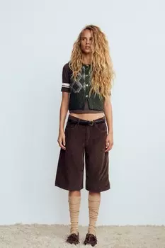Вязаный жилет с узором аргайл ZARA, цвет only one