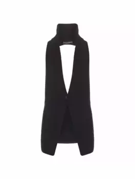 Вязаный жилет с вырезом Dolce&Gabbana, черный