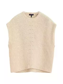 Вязаный жилет Shane из хлопковой смеси Rag & Bone, цвет light dove