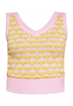 Вязаный жилет swirly, розовый
